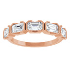 Half-Bezel Five-Stone Anniversary Band