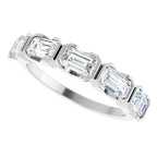 Half-Bezel Five-Stone Anniversary Band