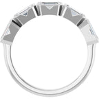 Half-Bezel Five-Stone Anniversary Band