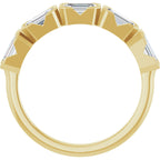 Half-Bezel Five-Stone Anniversary Band