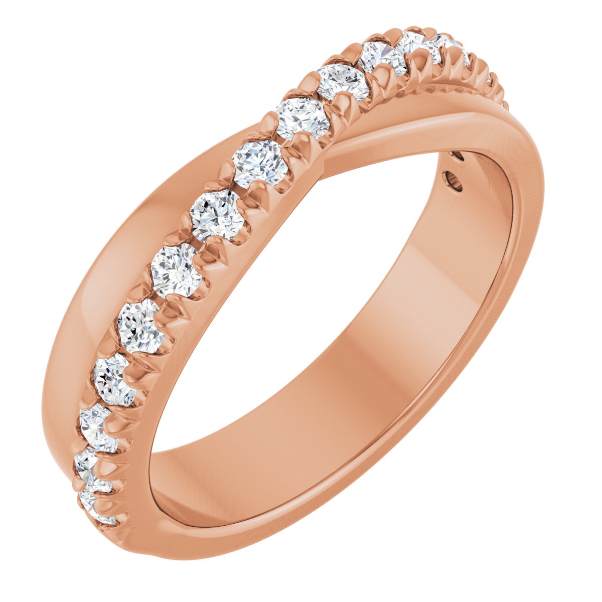 French-Set Criss-Cross Anniversary Band
