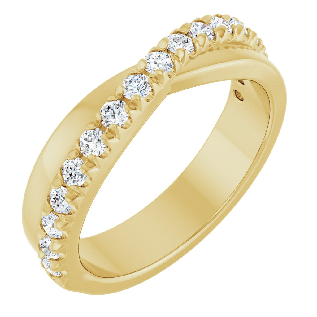 French-Set Criss-Cross Anniversary Band