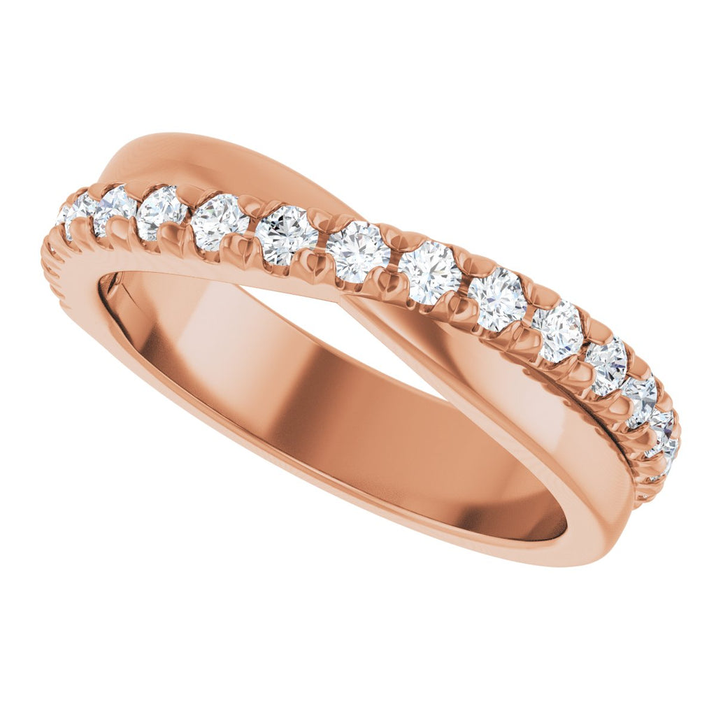 French-Set Criss-Cross Anniversary Band