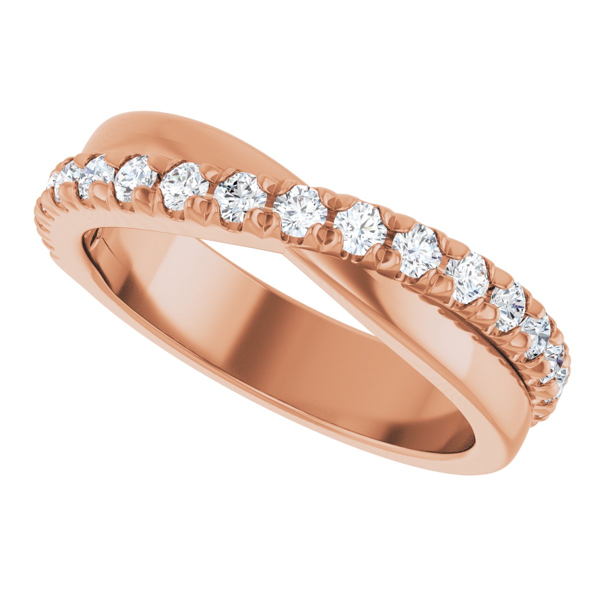 French-Set Criss-Cross Anniversary Band