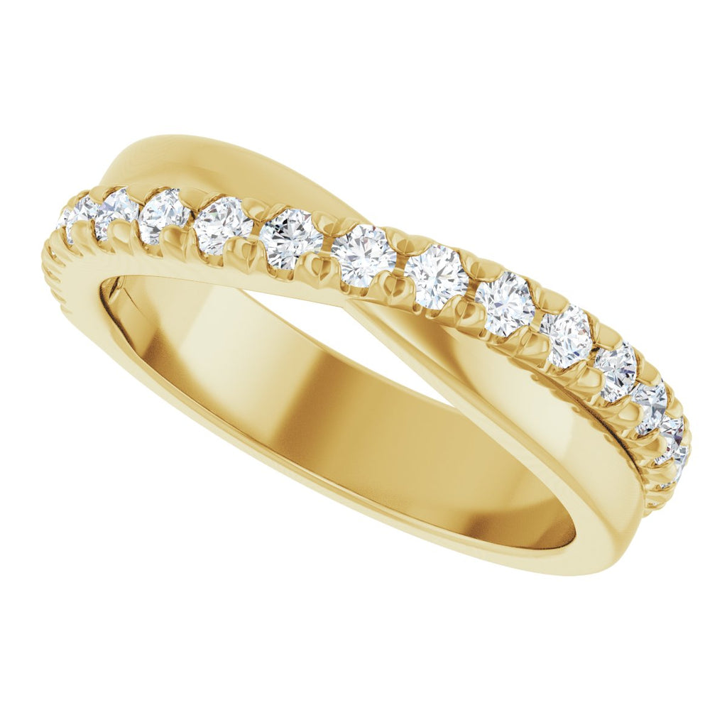 French-Set Criss-Cross Anniversary Band
