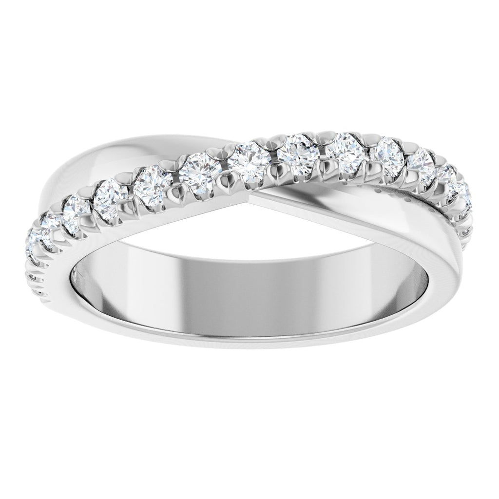 French-Set Criss-Cross Anniversary Band