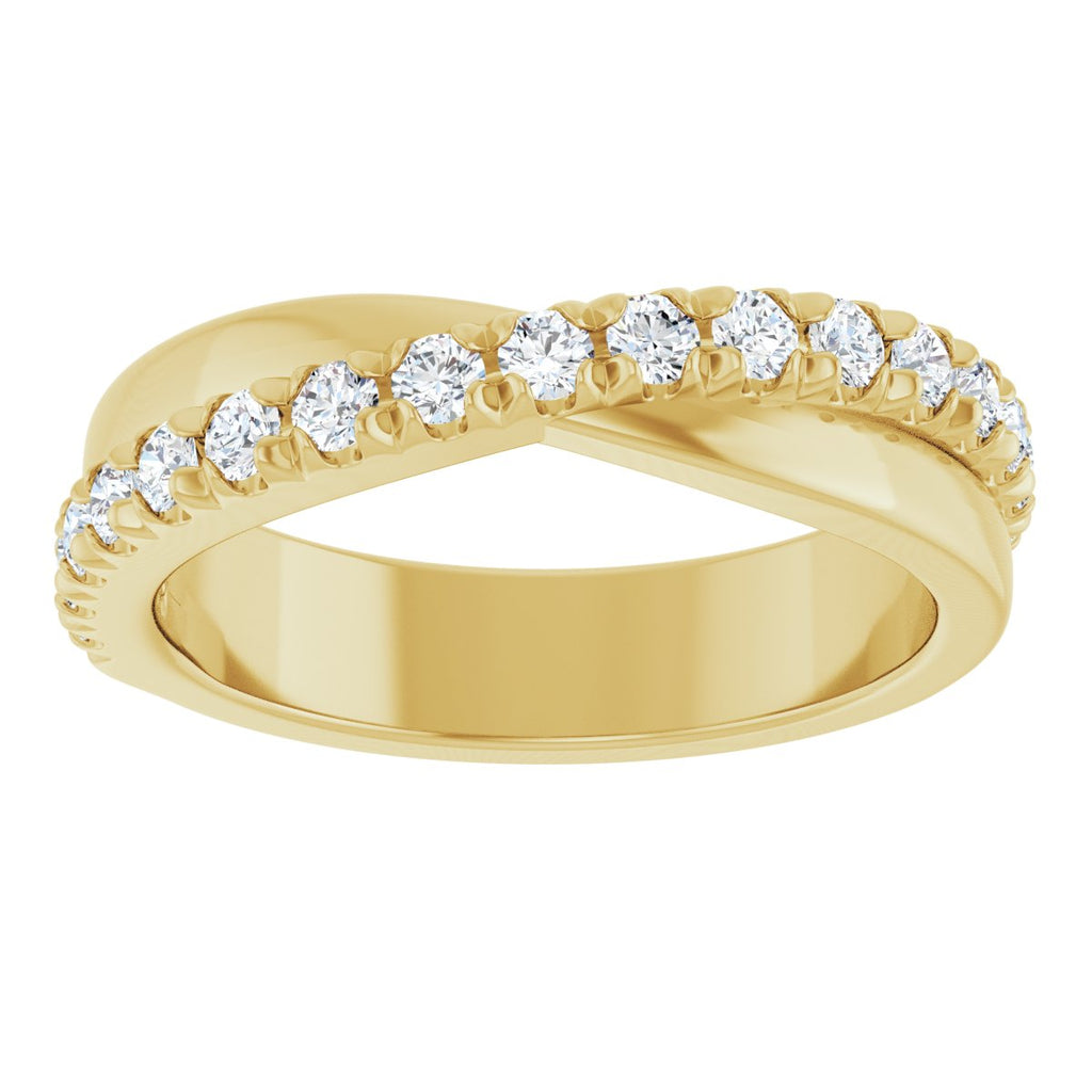 French-Set Criss-Cross Anniversary Band