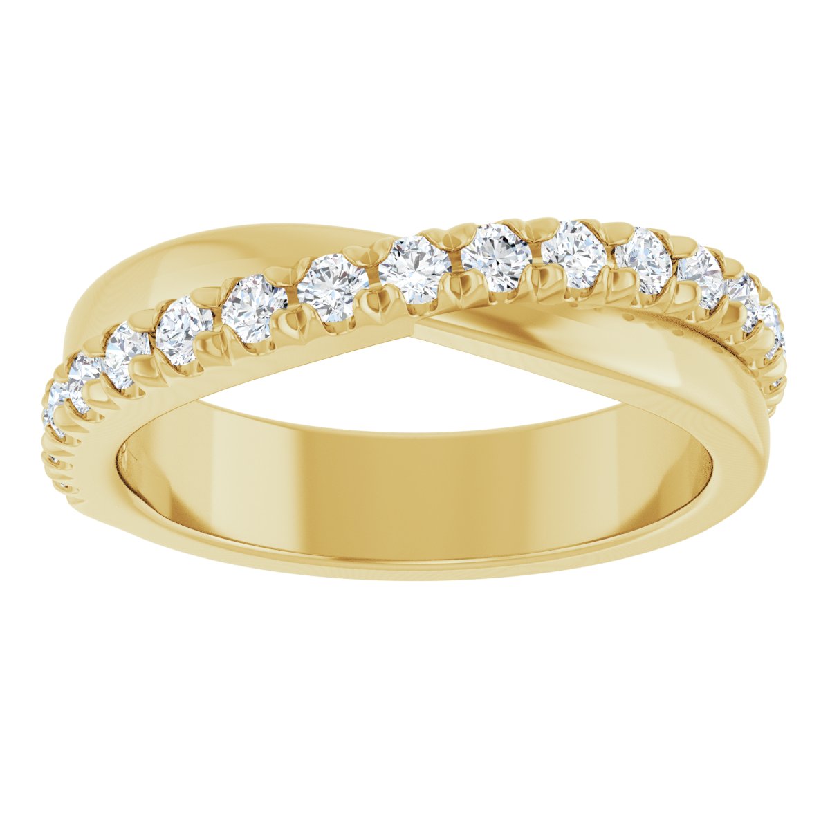 French-Set Criss-Cross Anniversary Band