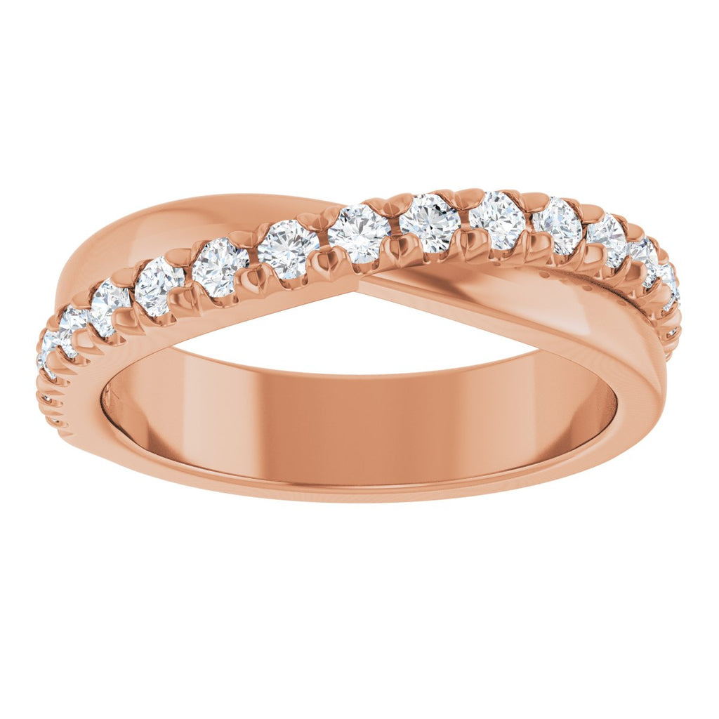 French-Set Criss-Cross Anniversary Band