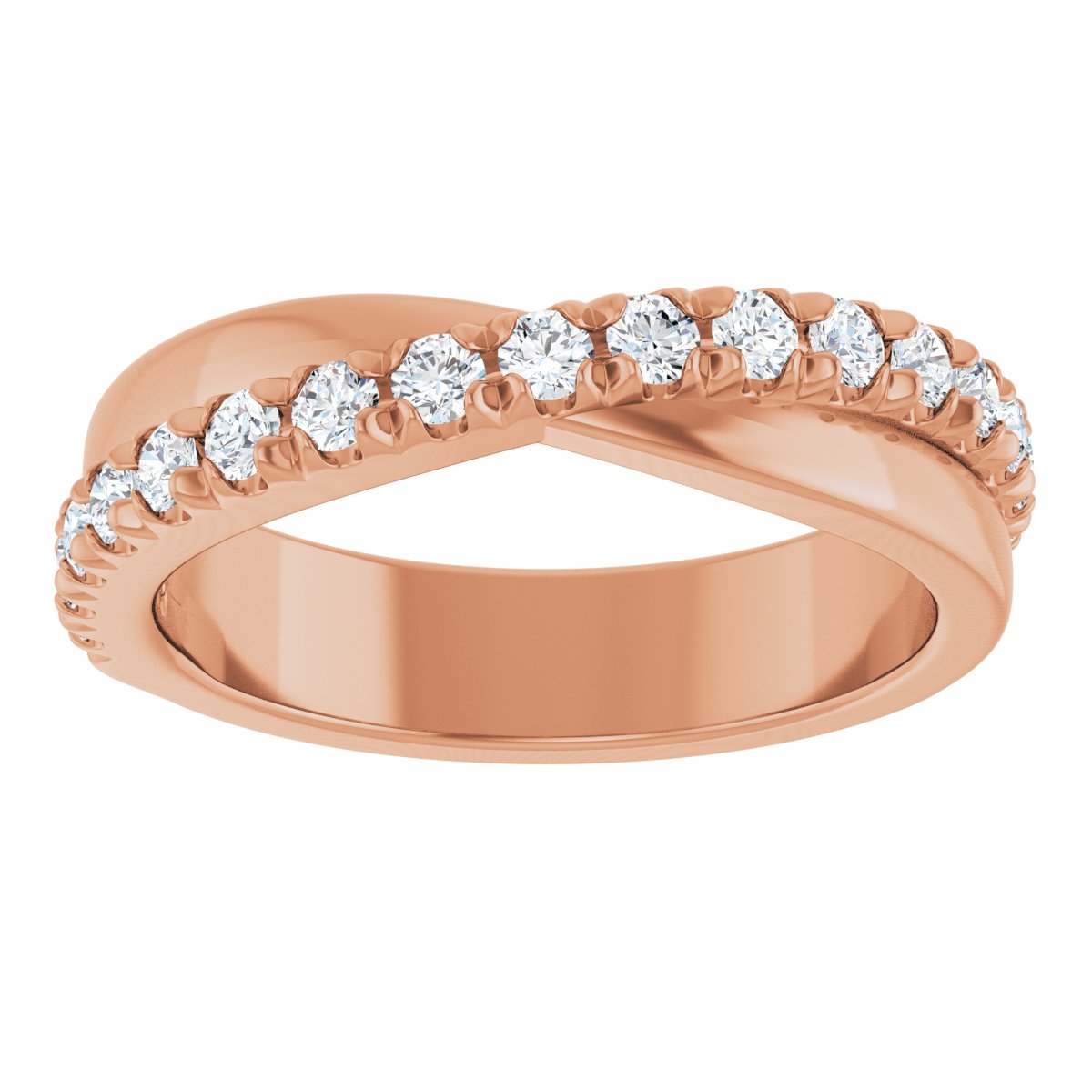 French-Set Criss-Cross Anniversary Band