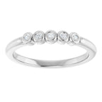 Bezel-Set Five-Stone Anniversary Band