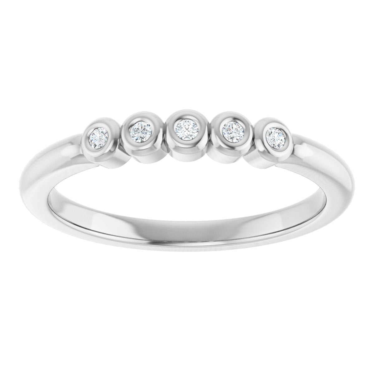 Bezel-Set Five-Stone Anniversary Band