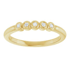 Bezel-Set Five-Stone Anniversary Band