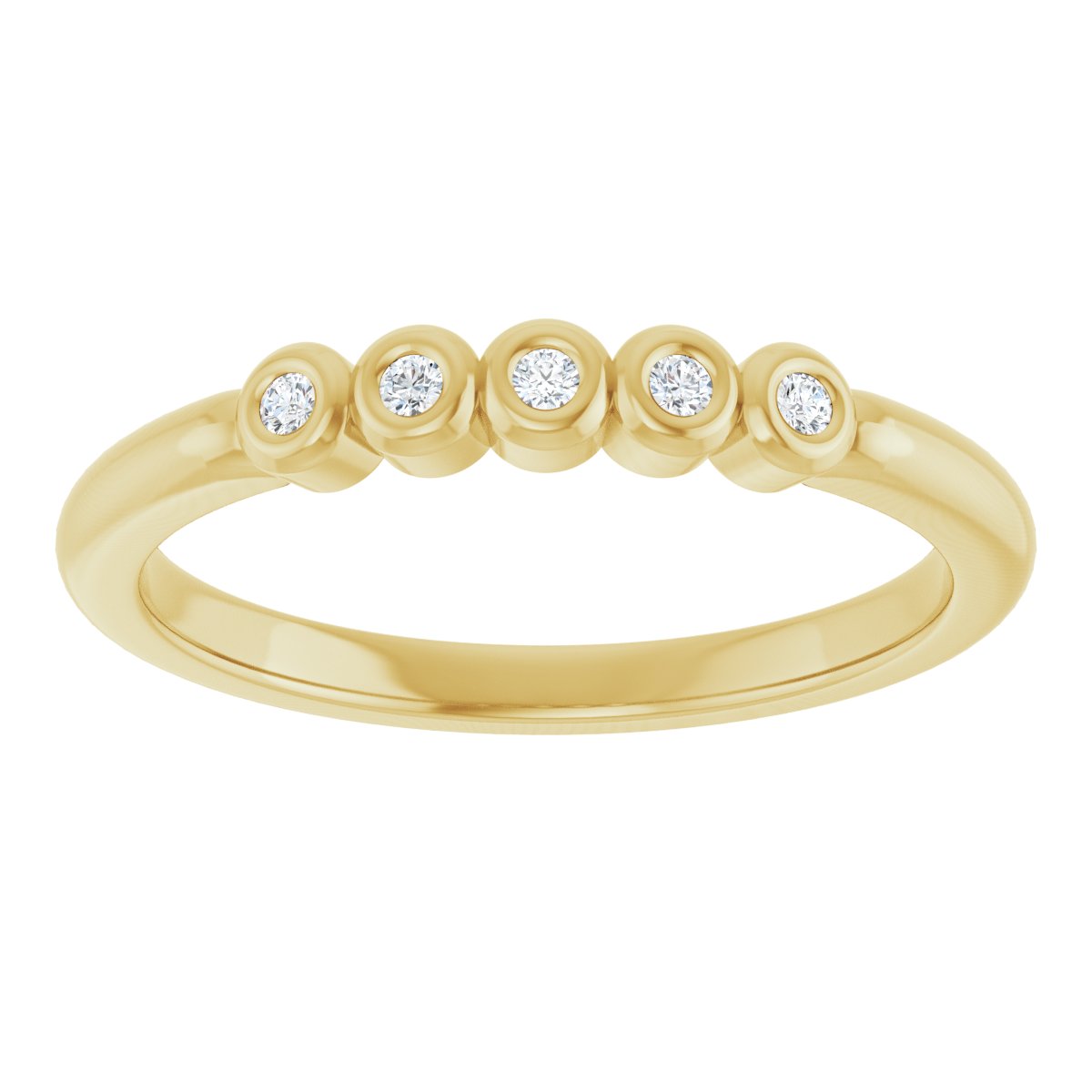 Bezel-Set Five-Stone Anniversary Band