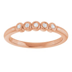 Bezel-Set Five-Stone Anniversary Band