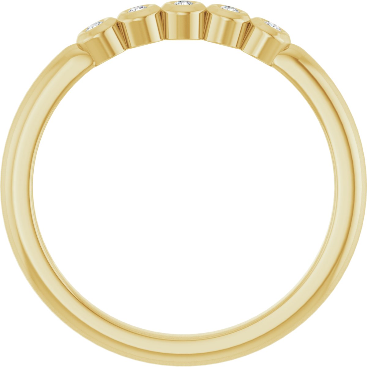 Bezel-Set Five-Stone Anniversary Band