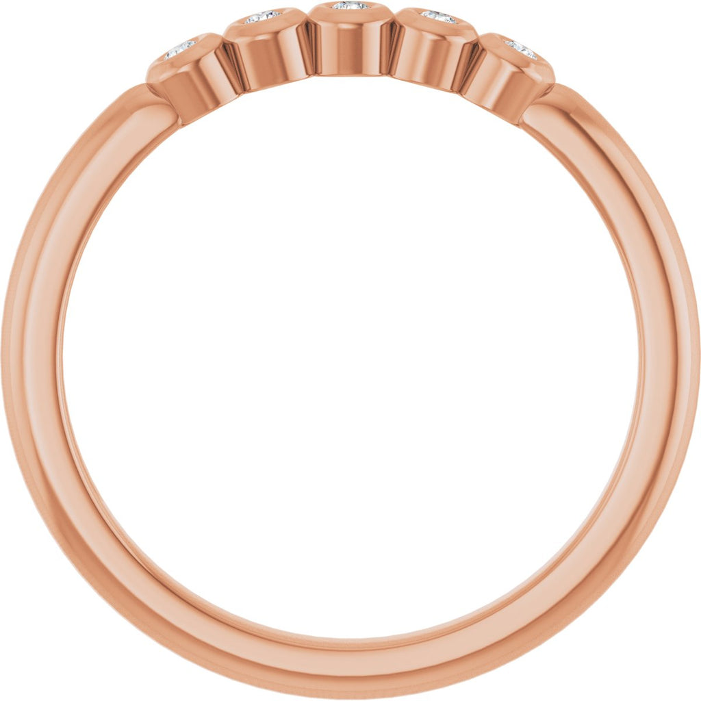 Bezel-Set Five-Stone Anniversary Band