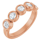 Bezel-Set Five-Stone Anniversary Band