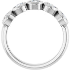 Bezel-Set Five-Stone Anniversary Band