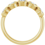 Bezel-Set Five-Stone Anniversary Band