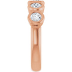 Bezel-Set Five-Stone Anniversary Band