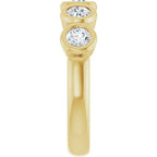 Bezel-Set Five-Stone Anniversary Band