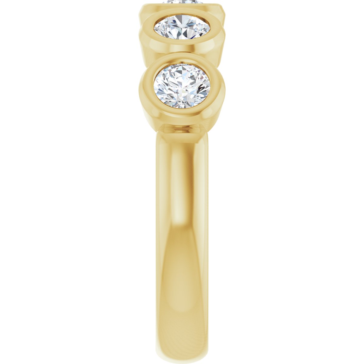 Bezel-Set Five-Stone Anniversary Band