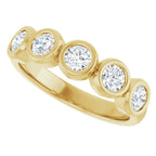 Bezel-Set Five-Stone Anniversary Band