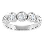 Bezel-Set Five-Stone Anniversary Band
