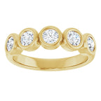 Bezel-Set Five-Stone Anniversary Band