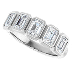 Bezel-Set Five-Stone Anniversary Band