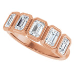 Bezel-Set Five-Stone Anniversary Band