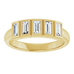 Bezel-Set Five-Stone Anniversary Band