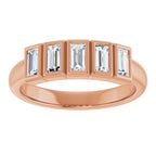 Bezel-Set Five-Stone Anniversary Band