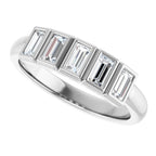 Bezel-Set Five-Stone Anniversary Band
