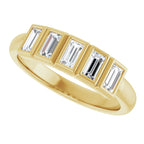 Bezel-Set Five-Stone Anniversary Band
