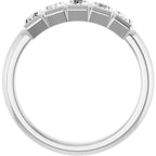 Bezel-Set Five-Stone Anniversary Band
