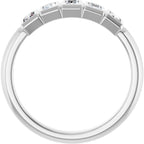 Bezel-Set Five-Stone Anniversary Band