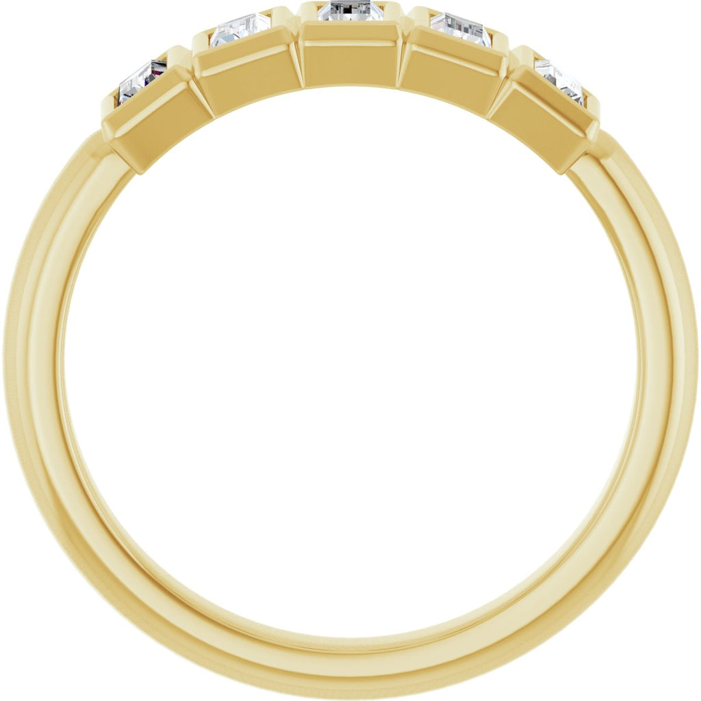 Bezel-Set Five-Stone Anniversary Band