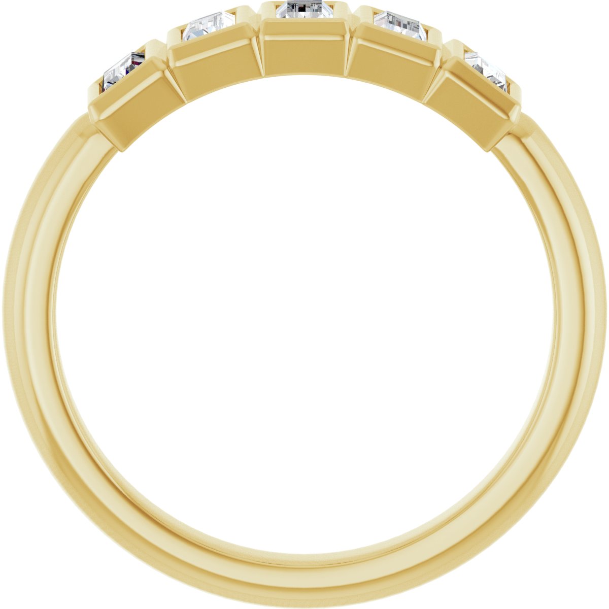 Bezel-Set Five-Stone Anniversary Band