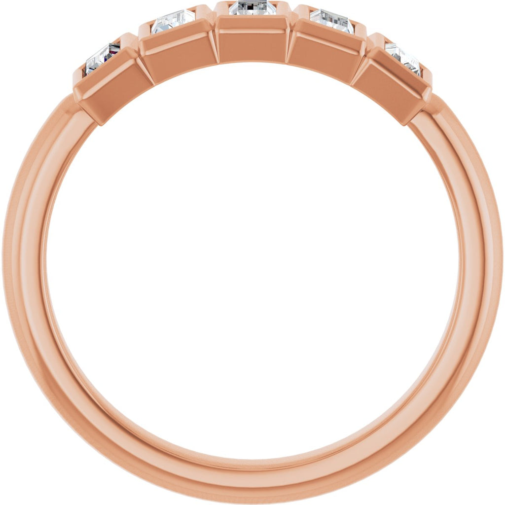 Bezel-Set Five-Stone Anniversary Band