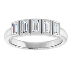 Bezel-Set Five-Stone Anniversary Band