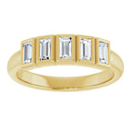 Bezel-Set Five-Stone Anniversary Band