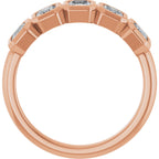 Bezel-Set Five-Stone Anniversary Band