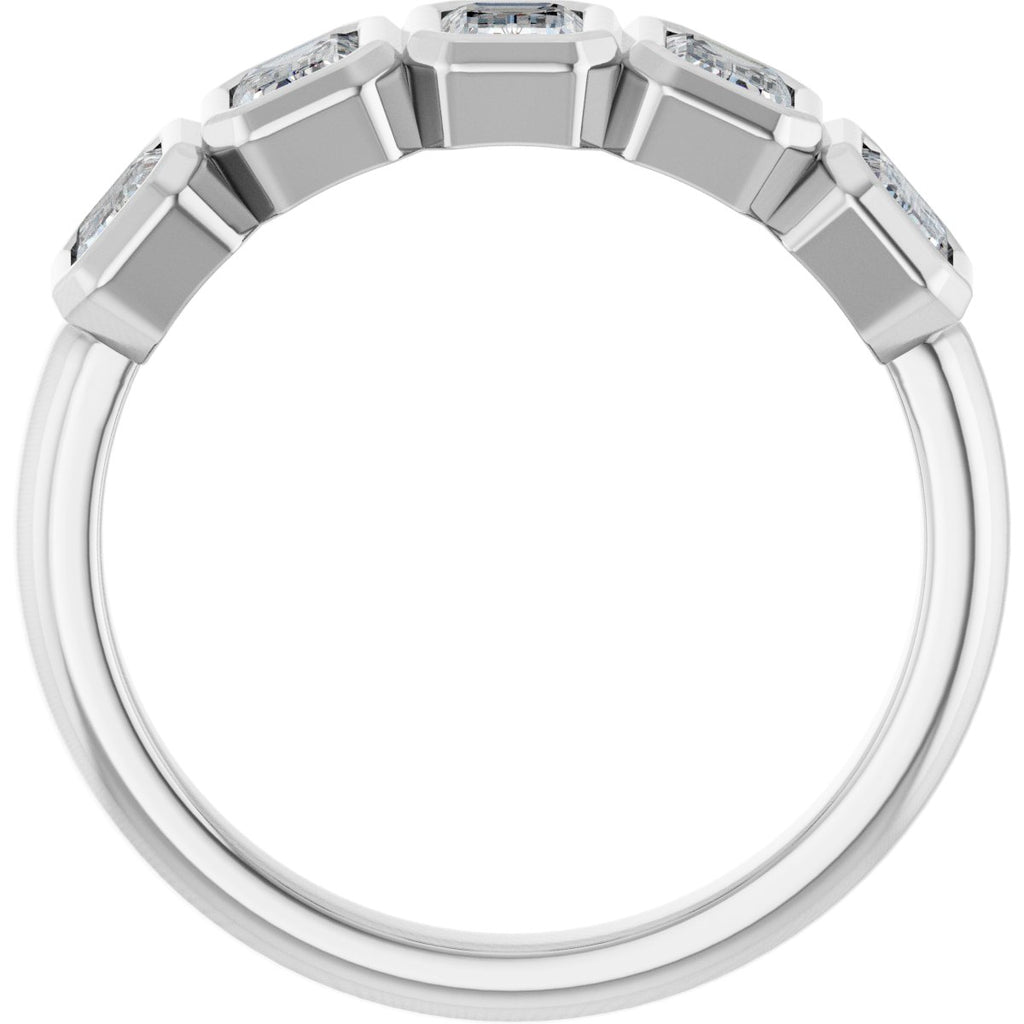 Bezel-Set Five-Stone Anniversary Band