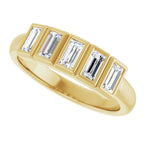 Bezel-Set Five-Stone Anniversary Band