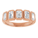 Bezel-Set Five-Stone Anniversary Band