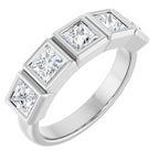 Bezel-Set Five-Stone Anniversary Band