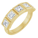 Bezel-Set Five-Stone Anniversary Band