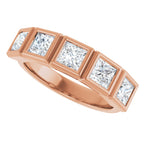 Bezel-Set Five-Stone Anniversary Band